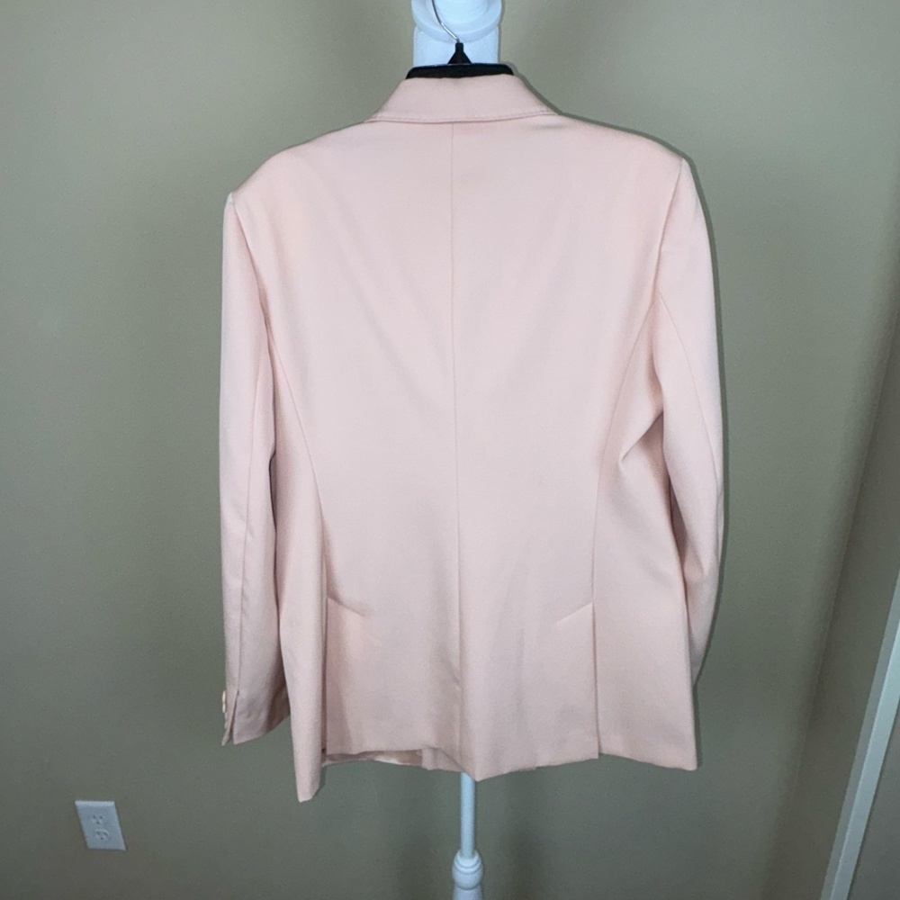 Maxmara Peach Double Breasted Button Front Virgin… - image 8